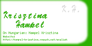 krisztina hampel business card